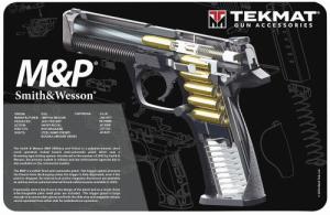 TekMat S&W M&P Cutaway Cleaning Mat Black/White Rubber 11" x 17" - 1028