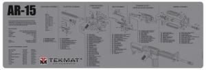 TekMat AR-15 Cleaning Mat Gray Rubber 12" x 36" - 1028