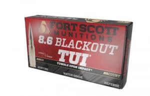 FORT SCOTT 8.6 BLACKOUT 235GR TUI SOLID COPPER 20RD 10BX/C - 86BLK-235-SCV1 FORT SCOTT 8.6 BLACKOUT 235GR TUI SOLID COPPER 20RD 10BX/C - 86BLK-235-SCV1