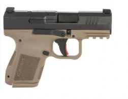 Canik Mete MC9 9mm Semi Auto Pistol FDE Frame/Black Slide California Compliant - HG7651CABDN Canik Mete MC9 9mm Semi Auto Pistol FDE Frame/Black Slide California Compliant - HG7651CABDN