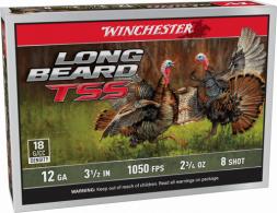 Winchester Ammo LBTSS12L8 Long Beard TSS 12Gauge 3.50" 2 3/4oz Tungsten 8Shot 5 Per Box/10 Case - 12