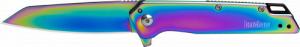Kershaw 1365RBW Misdirect 3" Folding Reverse Tanto Plain Polished Rainbow PVD 4Cr14 Blade, Polished Rainbow PVD Stainless Steel  - 1365RBW