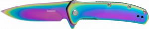 Kershaw 2044RBW Outcome 2.80" Folding Drop Point Plain Polished Rainbow PVD 8Cr13MoV SS Blade, Polished Rainbow PVD - 280 Kershaw 2044RBW Outcome 2.80" Folding Drop Point Plain Polished Rainbow PVD 8Cr13MoV SS Blade, Polished Rainbow PVD - 280