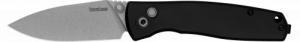 Kershaw 2053 Kindred 3" Folding Spear Point Plain Stonewashed D2 Steel Blade, Black Anodized Aluminum Handle - 280