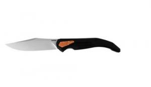Kershaw 2076 Strata 4" Folding Cleaver Plain Stonewashed D2 Steel Blade, Bead Blasted SS/Black G10 Handle - 2076