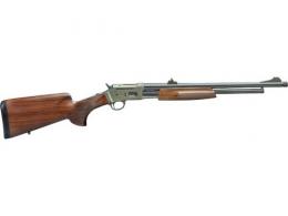 Pedersoli Jackal Pump Rifle 44 Remington Magnum 19" Blued Threaded Barrel Cerakote Frame Walnut Field Stock - 010S934044