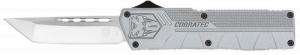 CobraTec Knives GYCTLWTNS Lightweight 3.25" OTF Tanto Plain D2 Steel Blade, 4.25" Gray Aluminum Alloy Handle - 1001 CobraTec Knives GYCTLWTNS Lightweight 3.25" OTF Tanto Plain D2 Steel Blade, 4.25" Gray Aluminum Alloy Handle - 1001