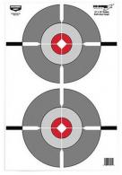 Birchwood Casey BC-37207 EZE-Scorer Double Bullseye Hanging Paper 12" x 18" Gray/Red 10 Pack - BC-37207 Birchwood Casey BC-37207 EZE-Scorer Double Bullseye Hanging Paper 12" x 18" Gray/Red 10 Pack - BC-37207