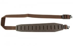 Quake, Claw Standard 2.0, 2 Point Rifle Sling, Brown, Includes Hush Stalker II QD Metal Sling Swivels - 50036-0
