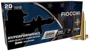 Fiocchi Hyperformance 223Rem 77gr Hollow Point Boat Tail 20 Per Box/10 Case - 223SBRD Fiocchi Hyperformance 223Rem 77gr Hollow Point Boat Tail 20 Per Box/10 Case - 223SBRD