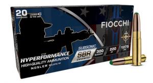 Fiocchi Hyperformance 300Blackout 220gr Nosler BT 20 Per Box/10 Case - 300BKSBS