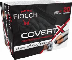 Fiocchi CovertX 38 Special +P 125gr Jacketed Hollow Point 20 Per Box/10 Case - 38CCWA Fiocchi CovertX 38 Special +P 125gr Jacketed Hollow Point 20 Per Box/10 Case - 38CCWA
