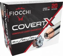 Fiocchi CovertX 45 ACP 230gr Jacketed Hollow Point 20 Per Box/10 Case - 45CCWB