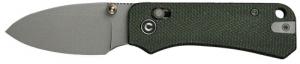 Civivi Knives C23074-3 Baby Banter 2 2.34" Folding Drop Point Plain Gray Stonewashed Nitro-V Steel Blade, Green Textured Canvas  - 1288