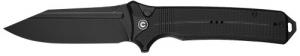 Civivi Knives C23080-1 Neurohaptic EDC 3.74" Folding Clip Point Plain Black Stonewashed Nitro-V Steel Blade, Black Textured G10  - 1288