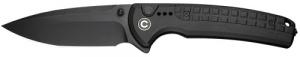 Civivi Knives C22025D-1 Sentinel Strike II 3.70" Folding Plain Black Stonewashed Nitro-V Steel Blade, Black Textured FRN Handle - 1288