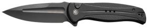 Civivi Knives C23053-1 Incindie 3.48" Folding Spear Point Plain Black Stonewashed 14C28N Steel Blade, Black Textured G10 Handle - 1288