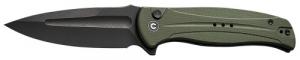 Civivi Knives C23053-2 Incindie 3.48" Folding Spear Point Plain Black Stonewashed 14C28N Steel Blade, OD Green Textured G10 Hand - 1288