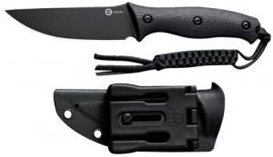 Civivi Knives C23041-1 Stormridge 3.92" Fixed Straight Back Plain Black Stonewashed Nitro-V Steel Blade, Black Textured G10 Hand - 1288