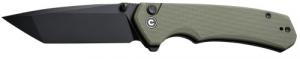 Civivi Knives C19059C-2 Brazen 3.46" Folding Plain Black D2 Steel Blade, OD Green Textured G10 Handle - 1288