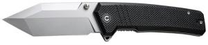 Civivi Knives C23024-1 Bhaltair 3.98" Folding Tanto Plain Stonewashed 14C28N Steel Blade, Black Textured G10 Handle - 1288