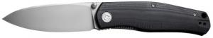 Civivi Knives C22007-1 Sokoke EDC 3.35" Folding Drop Point Plain Bead Blasted 14C28N Steel Blade, Black G10 Handle - 1288