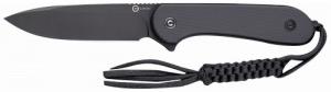 Civivi Knives Elementum 3.98" Fixed Plain Black Stonewashed D2 Steel Blade, 4.50" Black G10 Handle - C2105A