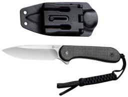 Civivi Knives C2105B Elementum 3.98" Fixed Plain Satin D2 Steel Blade, 4.50" Dark Green Micarta Handle - 1288