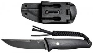 Civivi Knives C19046-3 Tamashii 4.07" Fixed Straight Back Plain Black Stonewashed D2 Steel Blade, 4.73" Black Textured G10 Handl - 1288 Civivi Knives C19046-3 Tamashii 4.07" Fixed Straight Back Plain Black Stonewashed D2 Steel Blade, 4.73" Black Textured G10 Handl - 1288