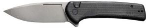 Civivi Knives C21006-1 Conspirator 3.48" Folding Plain Gray Stonewashed Nitro-V Steel Blade, Black Textured Micarta Handle - 1288