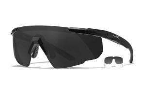 Wiley X 315 Saber Advanced Smoke Gray/Clear Lens Polycarbonate Black Frame - 664