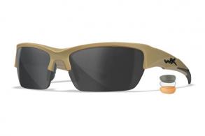 Wiley X CHVAL06T Valor Medium Smoke Gray/Clear/Light Rust Lens Polycarbonate Matte Tan Frame - 664