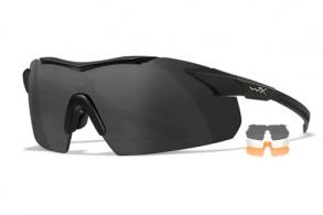 Wiley X 3552 Vapor Comm Temples Smoke Gray/Clear/Light Rust Lens Polycarbonate Matte Black Frame - 664