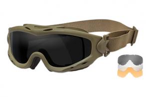 Wiley X SP293T Spear Goggles Smoke Gray/Clear/Light Rust Lens Tan Frame - 664