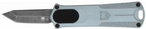 CobraTec Knives California 952 *CA Compliant 1.75" OTF Tanto Plain Black Stonewashed D2 Steel Blade, 3" Gray Anodi - CALI952GRYTNS CobraTec Knives California 952 *CA Compliant 1.75" OTF Tanto Plain Black Stonewashed D2 Steel Blade, 3" Gray Anodi - CALI952GRYTNS