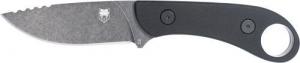 CobraTec Knives Skinner Gen II 3.50" Fixed Plain Stonewashed D2 Steel Blade, 4.31" Black Textured G10 Scales Handl - SD2DNSBLKGEN2