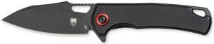 CobraTec Knives Wolverine 3.13" Folding Drop Point Plain Black Stonewashed D2 Steel Blade, 4.25" Black Textured G - 1001 CobraTec Knives Wolverine 3.13" Folding Drop Point Plain Black Stonewashed D2 Steel Blade, 4.25" Black Textured G - 1001