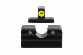 Trijicon HD XR Night Sight Set Green Tritium/Yellow Outline Front, Green Tritium Rear, Black Frame, Fits FN 509 - 600999