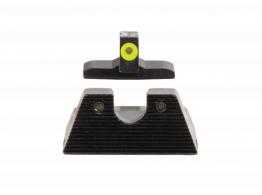 Trijicon HD XR Night Sight Set Green Tritium/Yellow Outline Front, Green Tritium Rear, Black Frame, Fits H&K VP9/45C/45C  - 600895