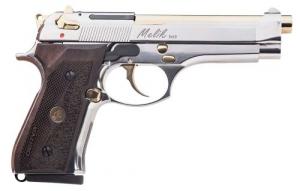 Derya Firearms Melik 9mm 17+1 4.90" Gold TiN Steel Barrel, Black Melonite Serrated Steel Slide, Black Aluminu - MELIK9NGTR