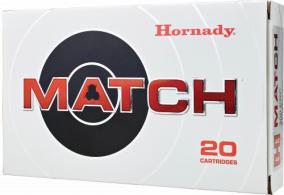 Hornady Match Rifle Ammo, 25 Creedmoor. 134 Grain, Extremely Low Drag-Match, 20 Rounds - 156 Hornady Match Rifle Ammo, 25 Creedmoor. 134 Grain, Extremely Low Drag-Match, 20 Rounds - 156