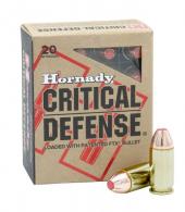 Hornady Critical Defense 45Auto+P 185gr Flex Tip eXpanding 20 Per Box/10 Case - 90923