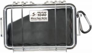 Pelican 1040025100 Micro Case Black/Clear Polycarbonate - 611