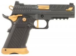 Fusion Firearms XP Pro Semi Auto Handgun, 9mm 4" Gold Barrel, Sports South Exclusive, 17 Rounds - XP9BLKG