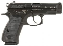 CZ-USA CZ 75 Compact 50th Anniversary 9mm 15+1 3.75" Black Steel Barrel & Serrated Slide, Black Polycoat Steel Frame - 91122