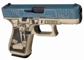 Glock G19 Gen 5 Compact Pistol, 9mm, 4.02" Barrel, Gulf of America, 15 Rounds - PA195S204NGOA