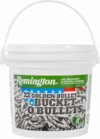 Remington Golden Bullet Rimfire Ammo, 22LR, 36 Grain, Plated Hollow Point, 1400 Round Bucket - 21231 Remington Golden Bullet Rimfire Ammo, 22LR, 36 Grain, Plated Hollow Point, 1400 Round Bucket - 21231