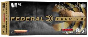Federal Premium Ammo, 7mm PRC, 168gr Barnes LRX, 20rd Box - P7PRCLRX1