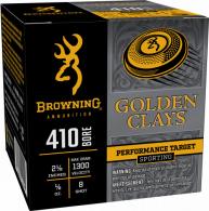 Browning Golden Clays Shotgun Ammo, 410 Bore, 2.5", 1/2oz, #8, 25 Rounds - 826