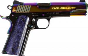 Cnc Firearms Kimber 1911 Galaxy .45 ACP 7+1 5" Polished Rainbow PVD Engraved "The Galaxy"/Serrated Slide, Purple Ma - CNCGALAXY1911